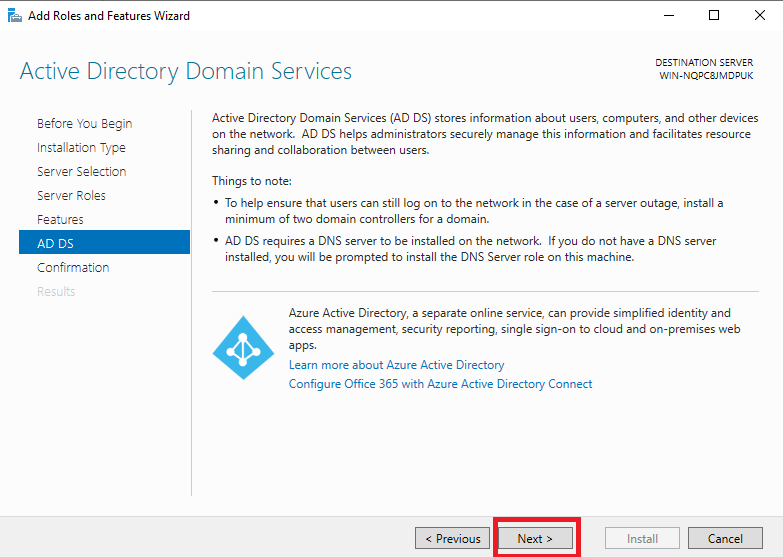 Active directory domain services